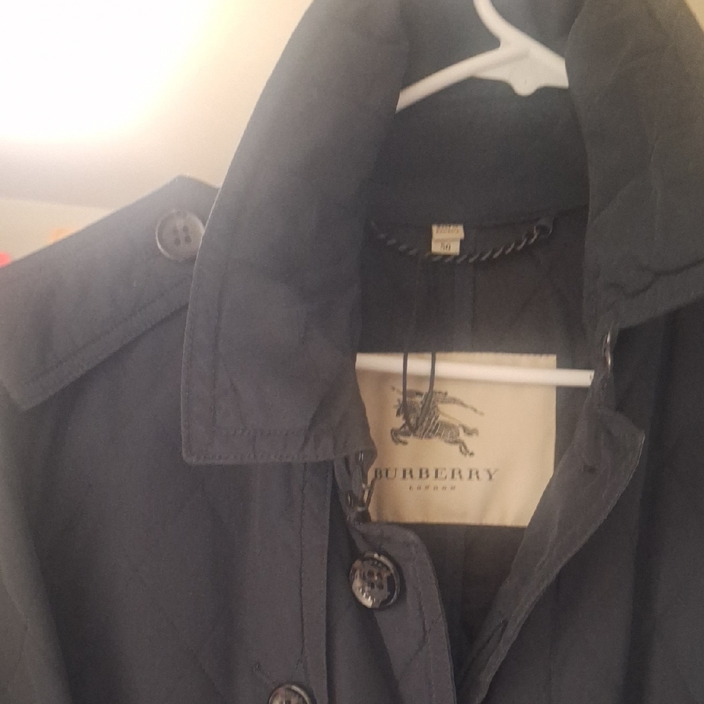 Burberry Men's Dark Gray Trench Coat